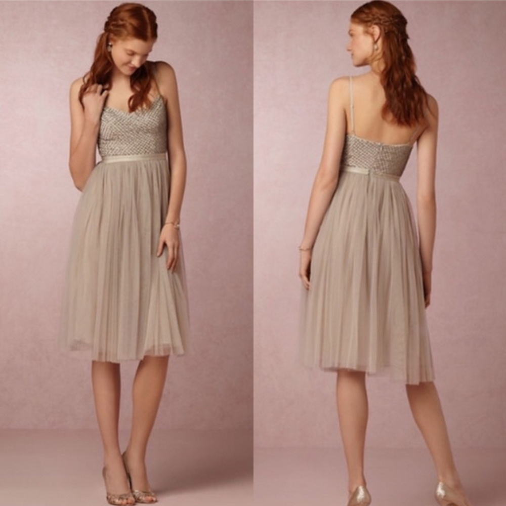 Anthropologie Needle & Thread Coppelia Beaded Dres